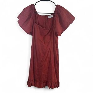 Rue Stiic Burnt Orange Wrap Dress Size Medium
